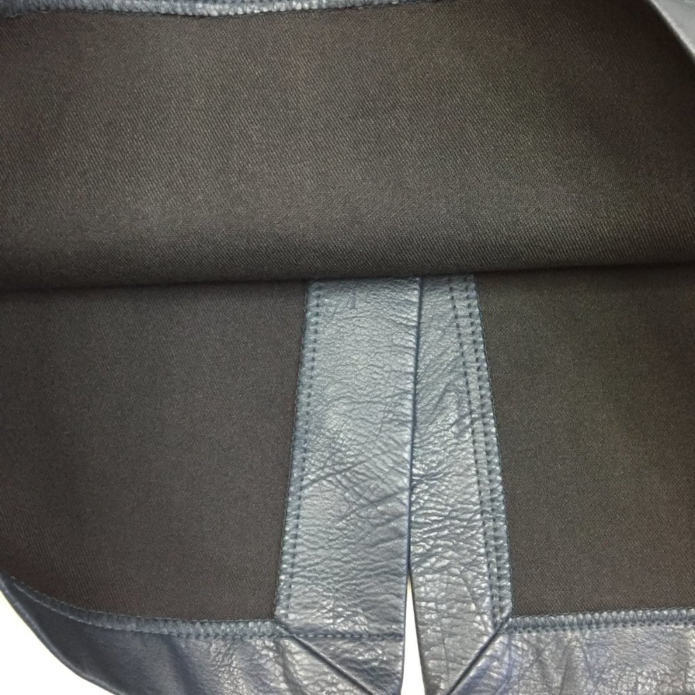 Zara Basic Dark Green Decorative Zip Pockets Leat… - image 5